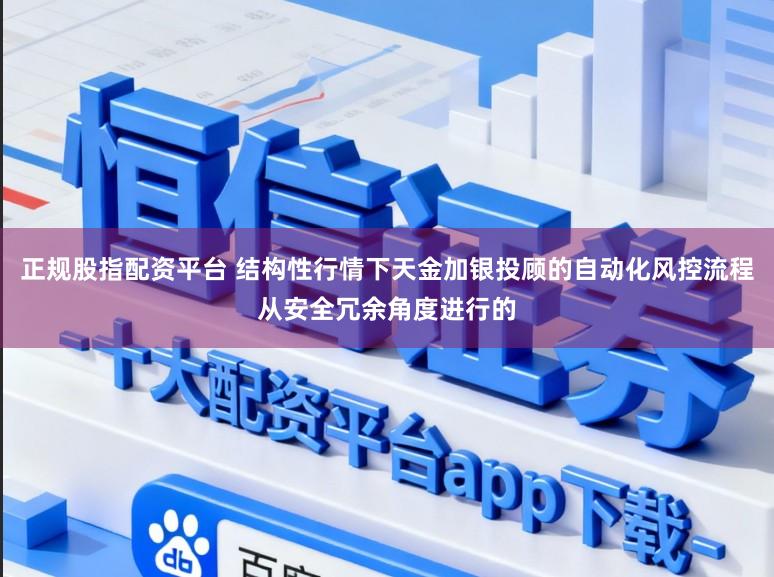 正规股指配资平台 结构性行情下天金加银投顾的自动化风控流程从安全冗余角度进行的