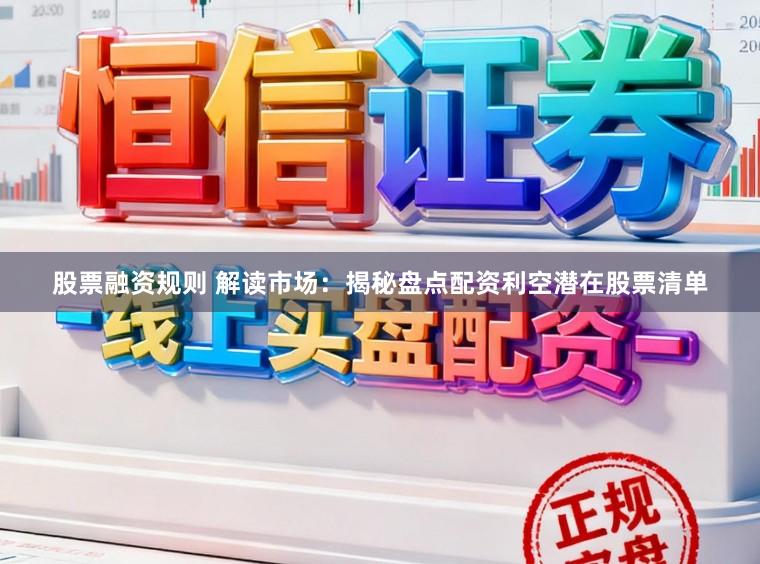 股票融资规则 解读市场：揭秘盘点配资利空潜在股票清单